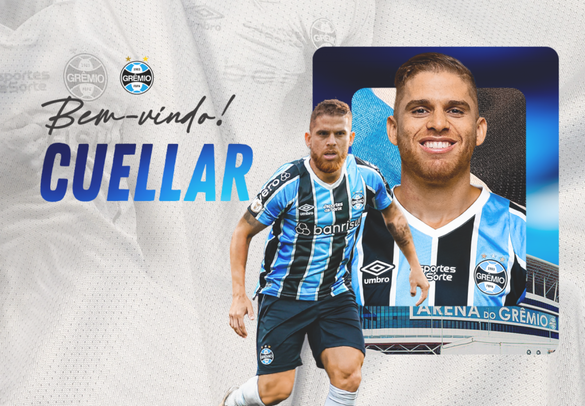 O volante de 32 anos chega em POA na quinta para apresentação oficial. O contrato com o Tricolor gaúcho será válido por duas temporadas.