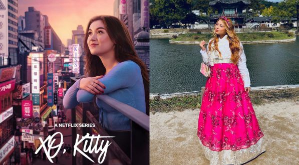 Montagem do pôster da série "Com Carinho, Kitty" com a dubladora Bianca Alencar