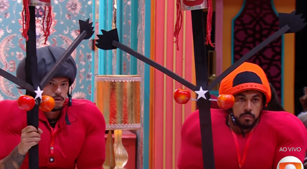 Imagem dos participantes Maike e Gabriel no BBB 25