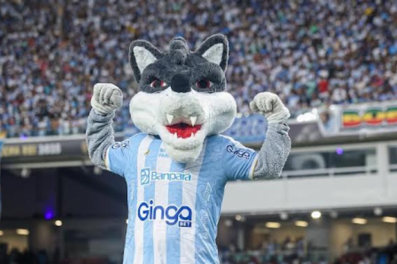 Lobo Mau, mascote do Paysandu, que disputa a Série B - 2025
