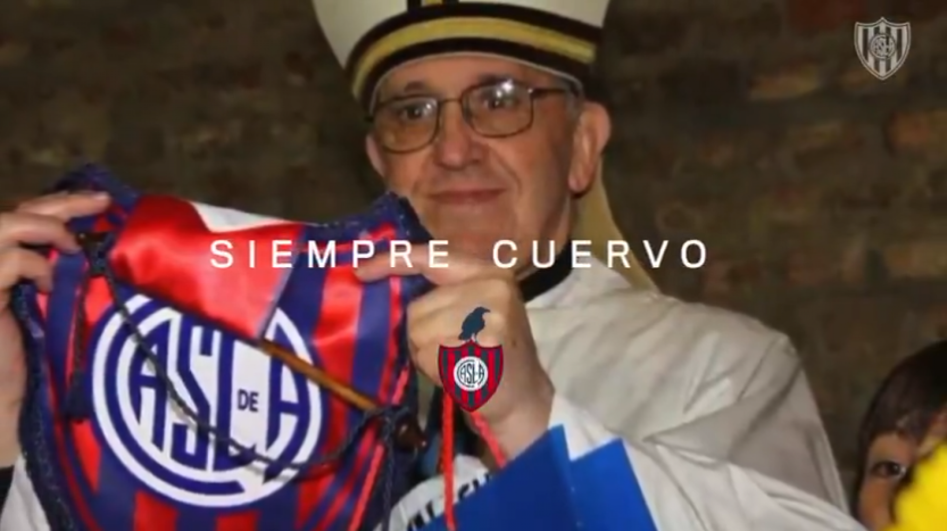 Clube publicou um vídeo em suas redes sociais se despedindo do Papa