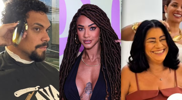 Imagem de Vinícius, Aline e Delma para a final do BBB 25