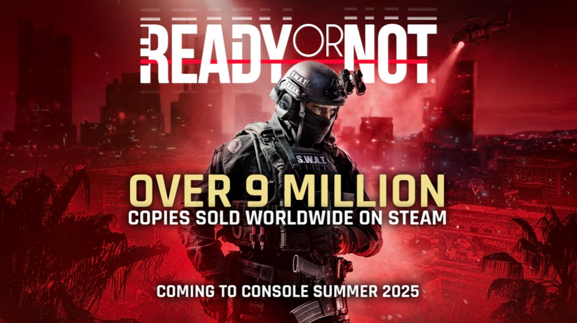 Revelado durante o Galaxies Showcase, Ready or Not chega aos consoles no terceiro trimestre de 2025 - com 9 milhões de unidades vendidas no PC