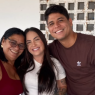Guilherme, Joselma e cantora Raphaela Santos 