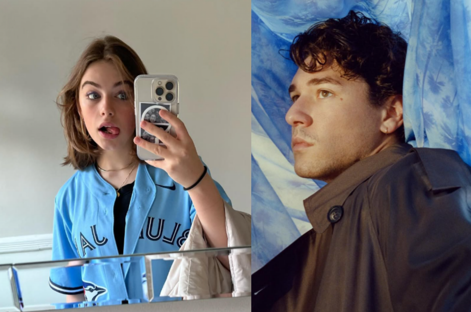 Imagem dos atores escolhidos para a adaptação de Off Campus, Ella Bright e Belmont Cameli