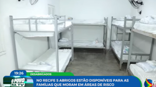 Imagem de abrigo emergencial no Arruda