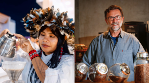 Baristas indígena Celesty Suruí e Romoaldo de Souza fazem worshops gratuitos no Café RioMar