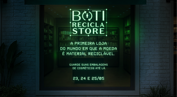 O Boticário inaugura loja inédita que aceita resíduos recicláveis como forma de pagamento