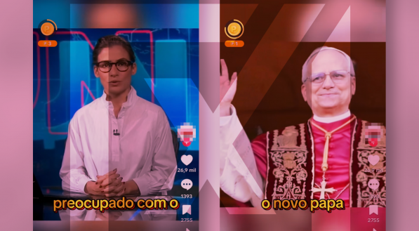 Vídeo utiliza Inteligência Artificial para simular crítica do Papa Leão XIV a Lula no Jornal Nacional