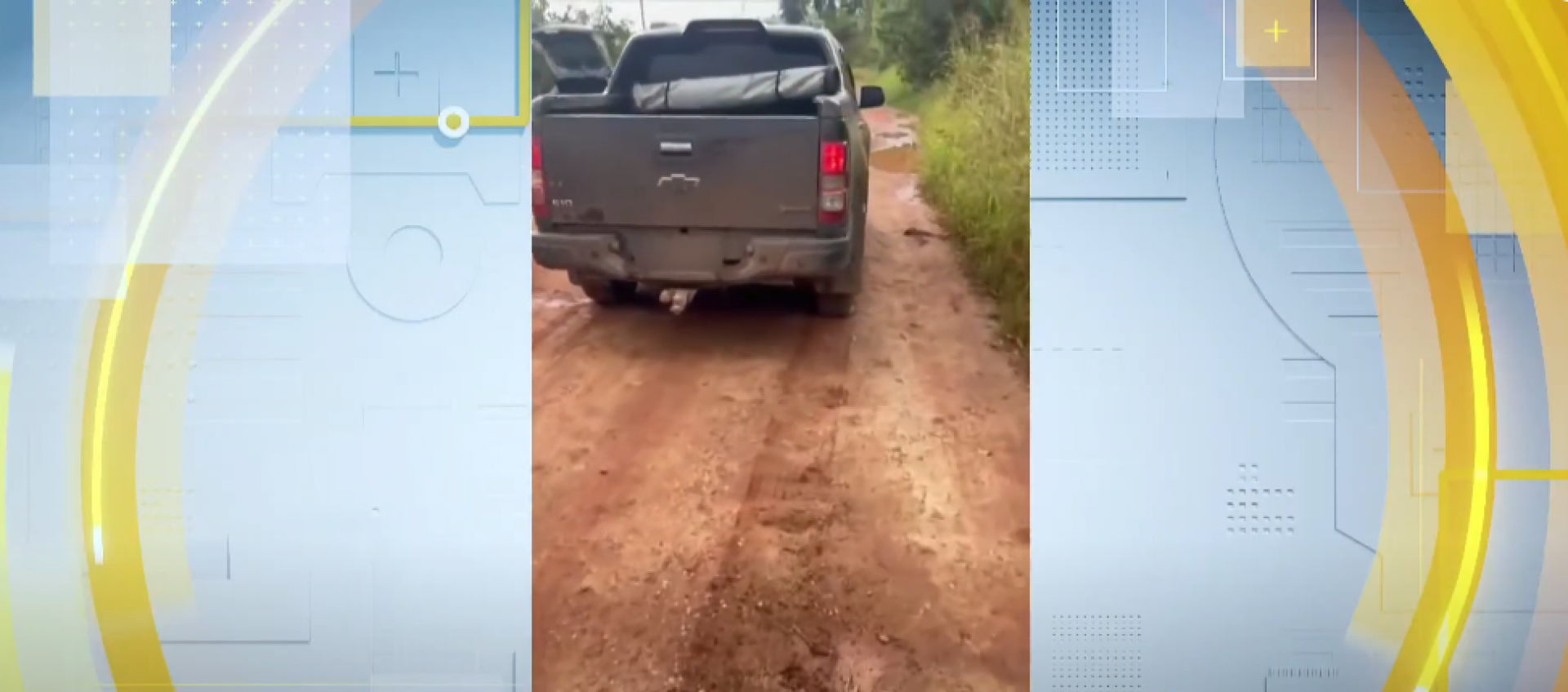 O homem acessou uma estrada de terra para tentar fugir