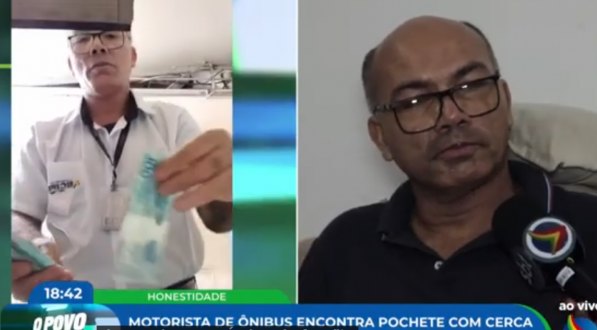 Imagem de motorista que devolveu pochete com dinheiro e celular