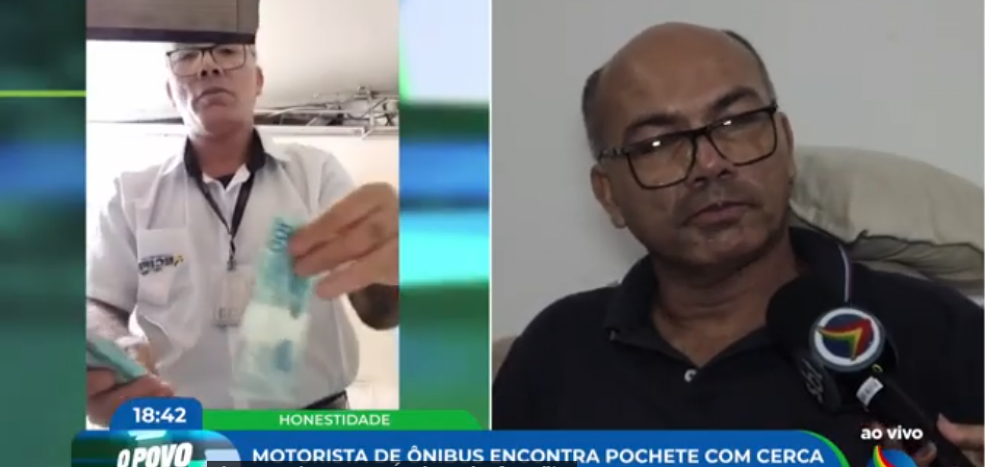 Imagem de motorista que devolveu pochete com dinheiro e celular