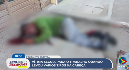Imagem da vítima de disparos, em Brejo da Madre de Deus,