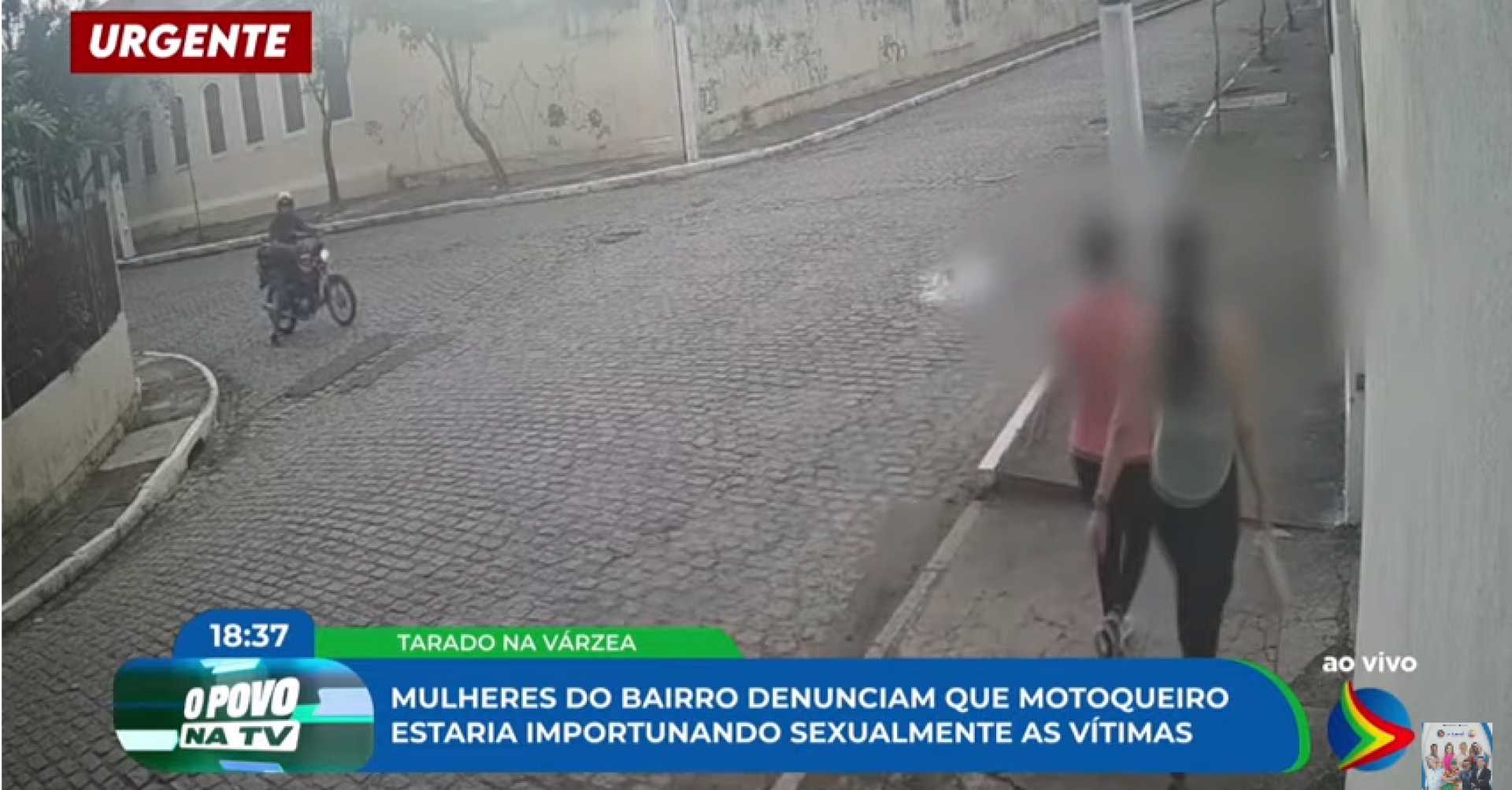 Imagem de mulheres vítimas de assedio no bairro da Várzea
