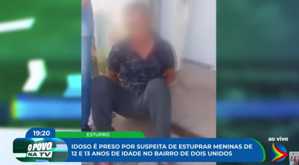 Imagem de homem preso após estupro de duas meninas em Dois Unidos