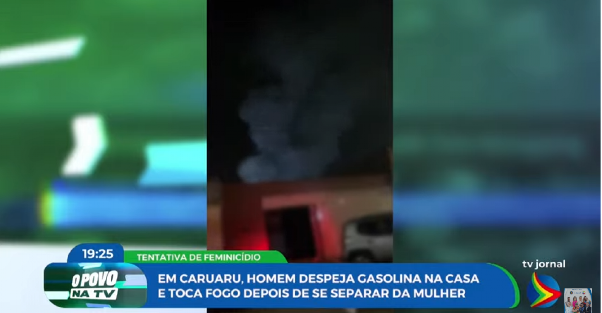 Imagem de casa incendiada em Caruaru após homem não aceitar término