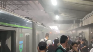 Passageiros relataram muita fumaça na estação