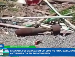 Bomba é encontrada em rua no Pina e moradores acionaram a polícia