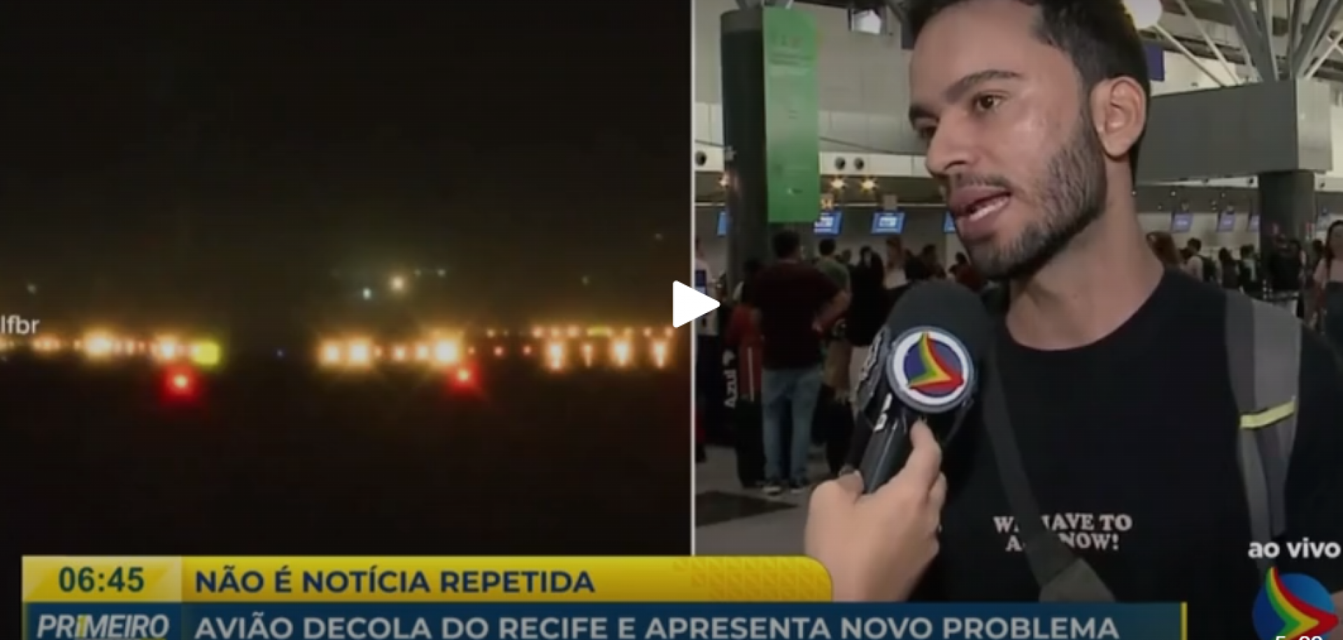 "Completa falta de respeito", diz passageiro após voo Recife-Madri retornar pela segunda vez 