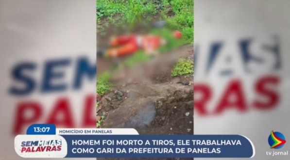 Imagem de borrada de homem encontrado morto no município de Panelas
