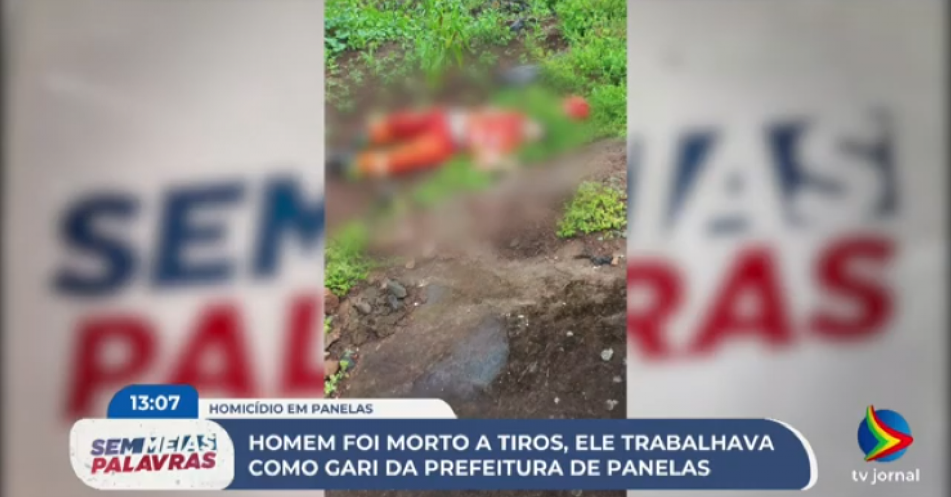 Imagem de borrada de homem encontrado morto no município de Panelas