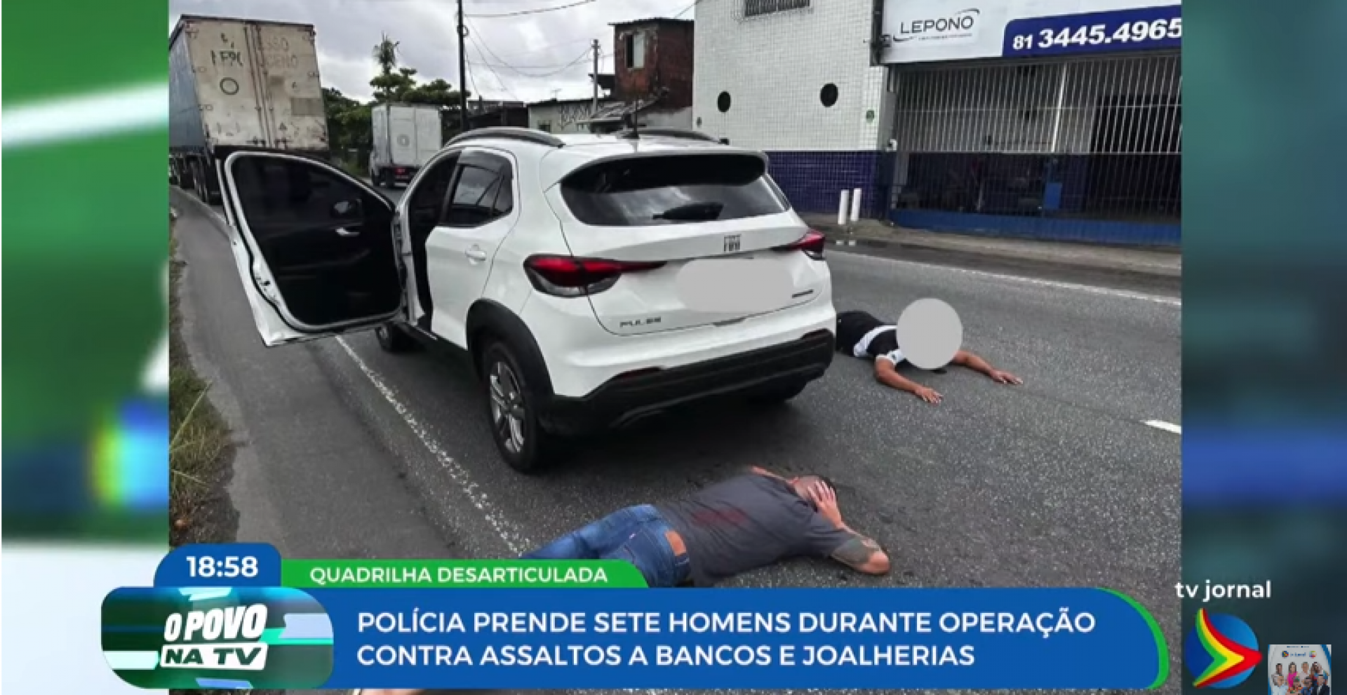 Imagem de suspeitos autuados por roubo a joalherias e bancos