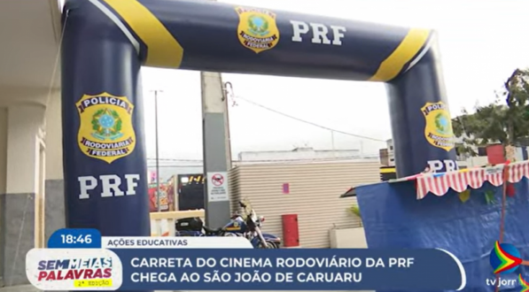 Imagem de ação promovida pela PRF no São João de Caruaru