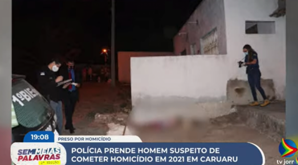 Imagem de perícia em ocorrência na cidade de Caruaru, em 2021