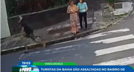 Imagem de duas turistas e assaltante no bairro de Boa Viagem