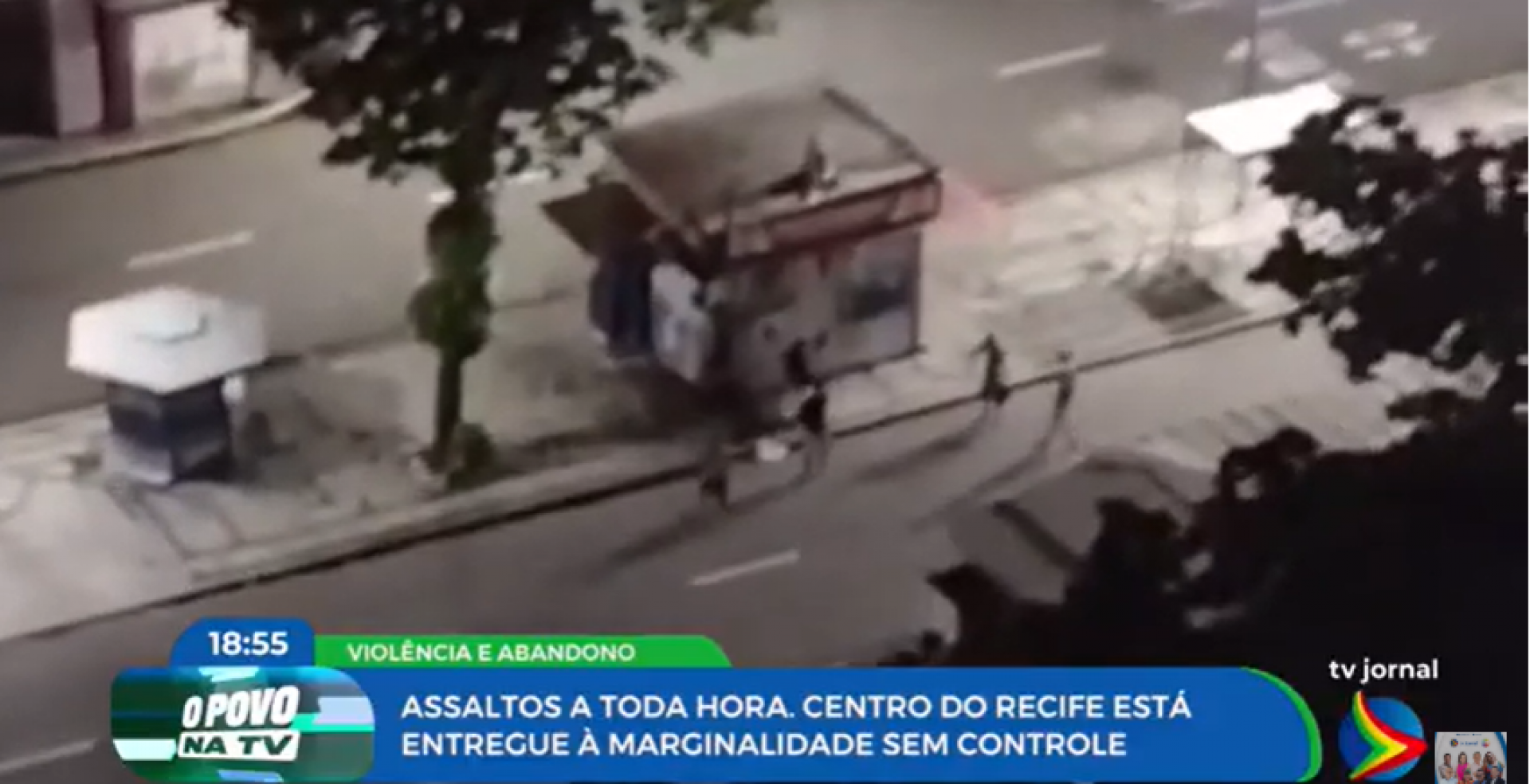 Imagem de assalto na Avenidade Guararapes, no Centro do Recife