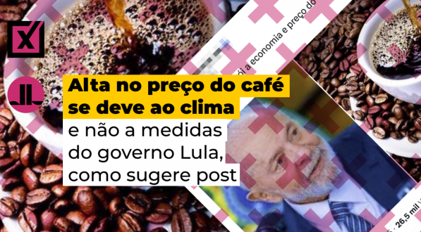 Alta no preço do café se deve ao clima e não a medidas do governo Lula, como sugere postagem