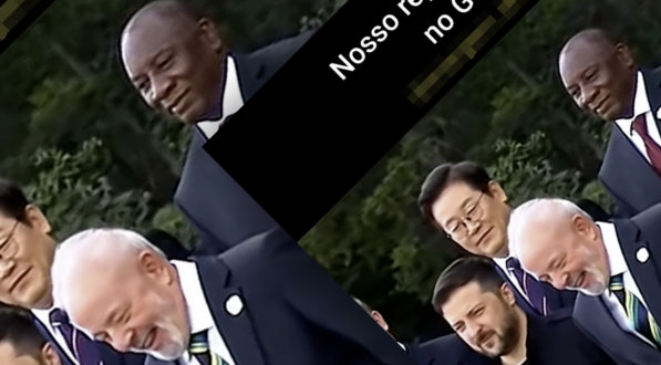 Publicação usa montagem com imagens alteradas e música irônica para espalhar desinformação sobre o comportamento do presidente