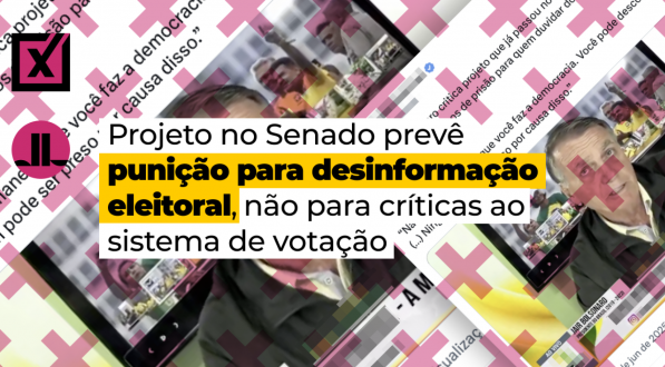 Projeto no Senado prevê punição para desinformação eleitoral, não para críticas ao sistema de votação