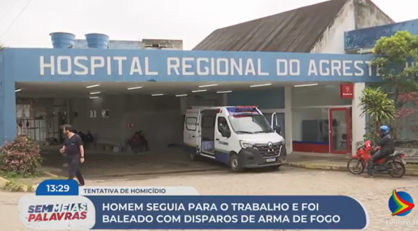 Imagem de hospital onde ciclista vítima de tentativa de homicídio foi levado