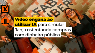 Recurso visual reforça a narrativa ao mostrar uma figura gerada por inteligência artificial com características exageradas