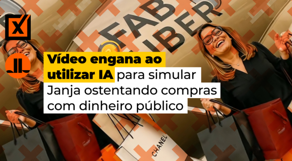 Recurso visual reforça a narrativa ao mostrar uma figura gerada por inteligência artificial com características exageradas