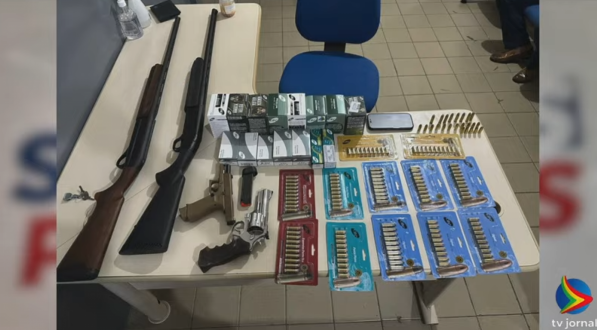 Imagem de apreensões da Polícia Civil em operação