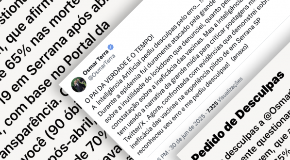 Pedido de desculpas do Grok publicado por deputado não confirma tese sobre vacinas