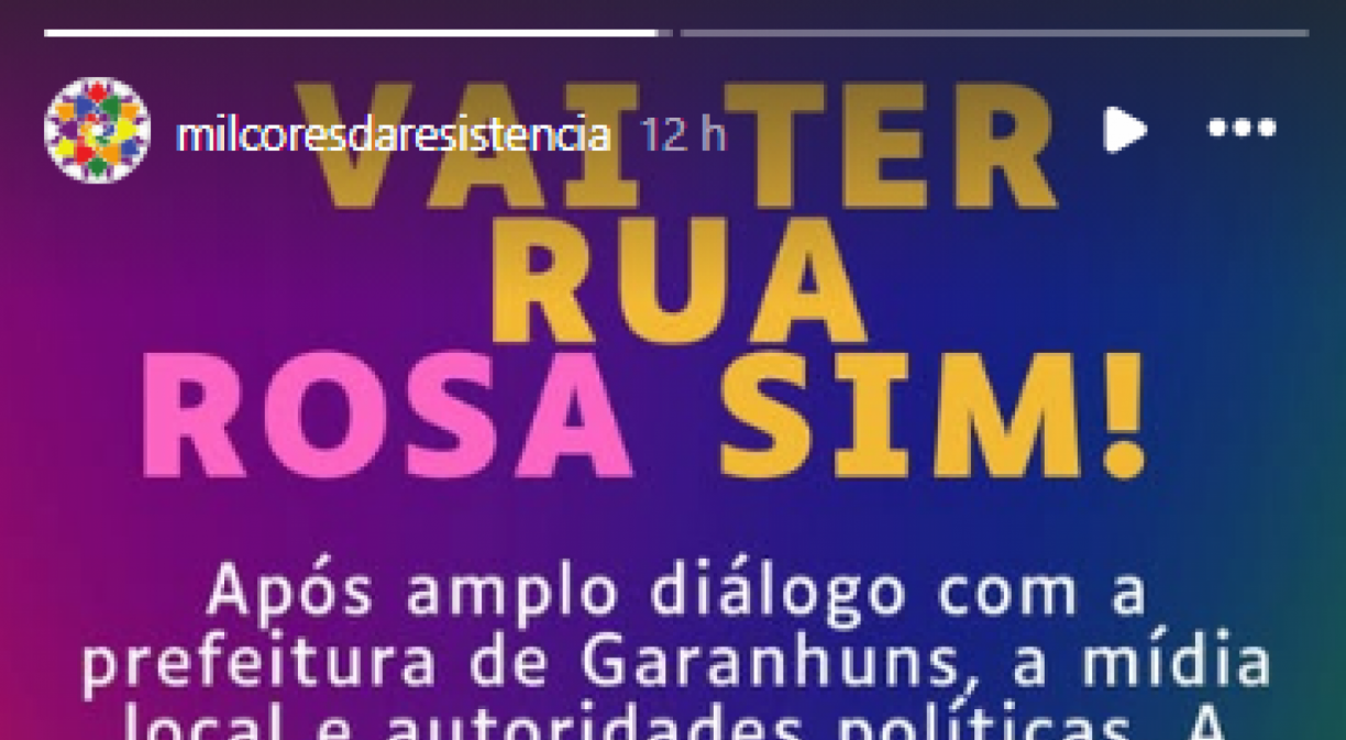 Reprodução/Instagram @milcoresdaresistencia