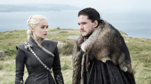 Jon Snow e Daenerys Targaryen, em cena de Game of Thrones