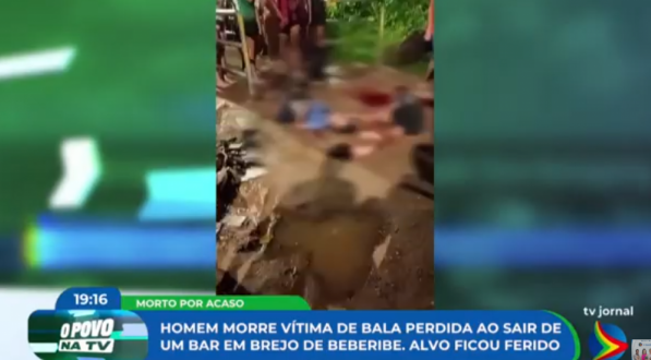 Imagem embaçada de local de tiroteio em Brejo de Beberibe
