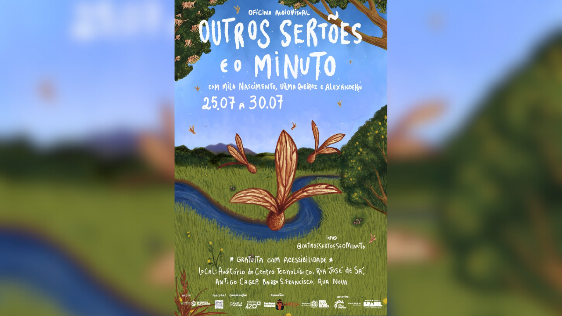 As oficinas são gratuitas e abertas para pessoas a partir de 16 anos