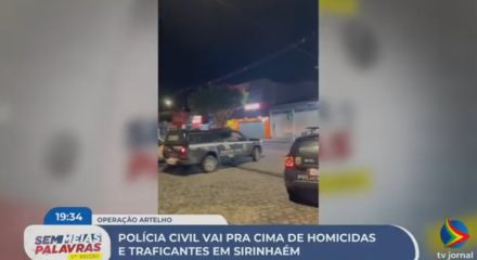 Imagem de viaturas realizando operação em Sirinhaém