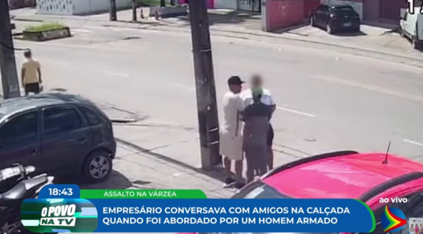Imagem de assalto no bairro da Várzea