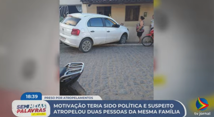 Imagem de carro branco de suspeito que atropelou e agrediu idoso 