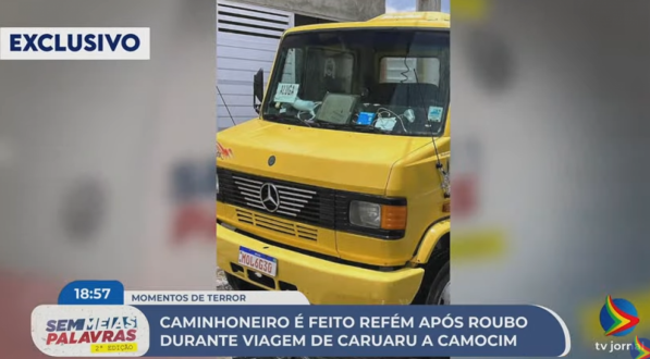 Imagem de caminhão roubado 