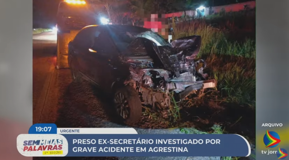 Imagem de acidente que vitimou uma família em abril de 2024, na cidade de Agrestina
