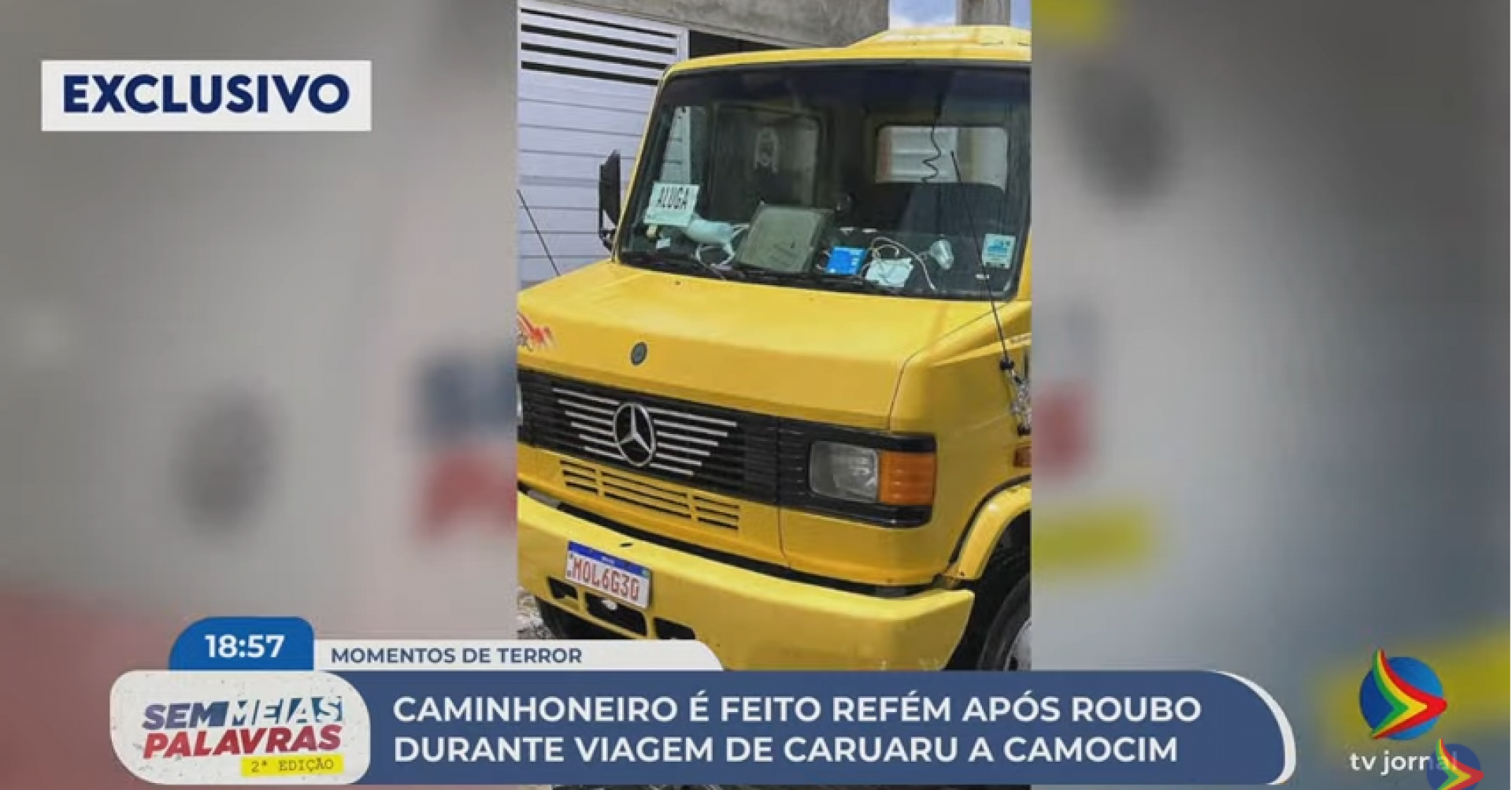 Caminhão de frete é roubado em Camocim; motorista foi feito de refém