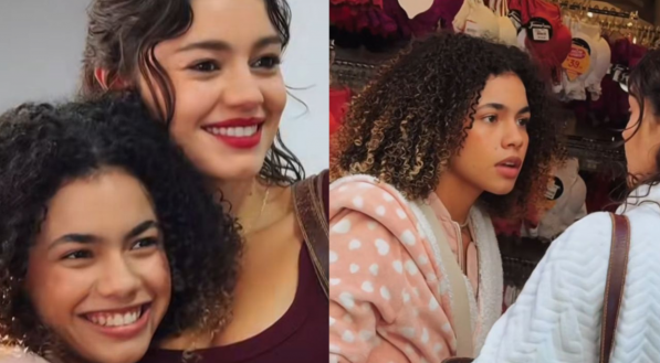 Alana Cabral e Sophie Charlotte nos bastidores de Três Graças