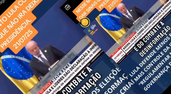 Vídeo distorce fala de Lula para atribuir a ele ataque à democracia